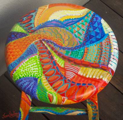 Colorful Stool Top