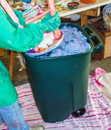 Marbling a Stool