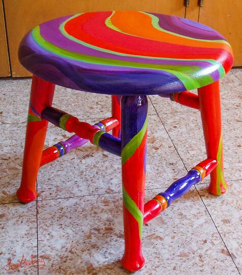 Short Red Stool