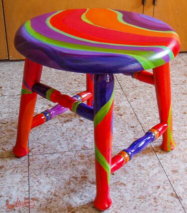 Short Red Stool