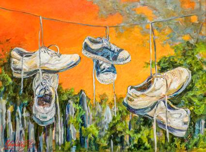 Hanging Tennis Shoes